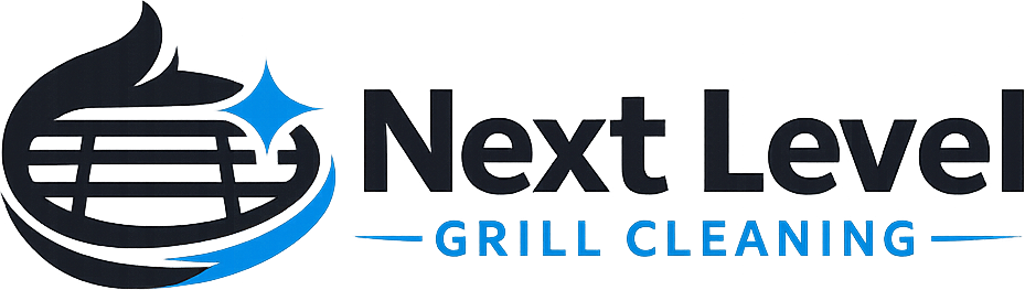 Next Level Grill Cleaning logo with stylized grill grates and flame design