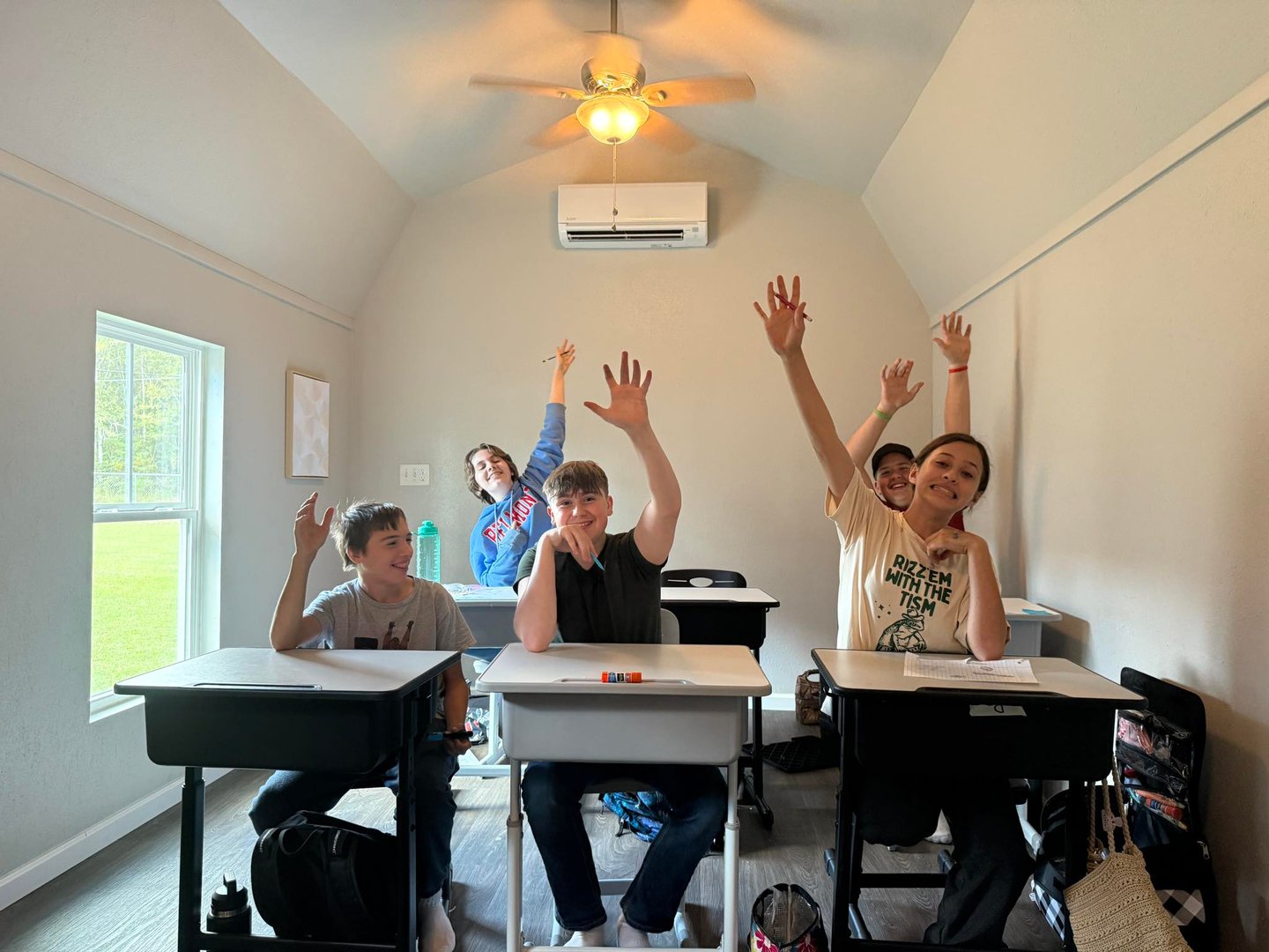 Students learning at Udderly Acres Learning Center