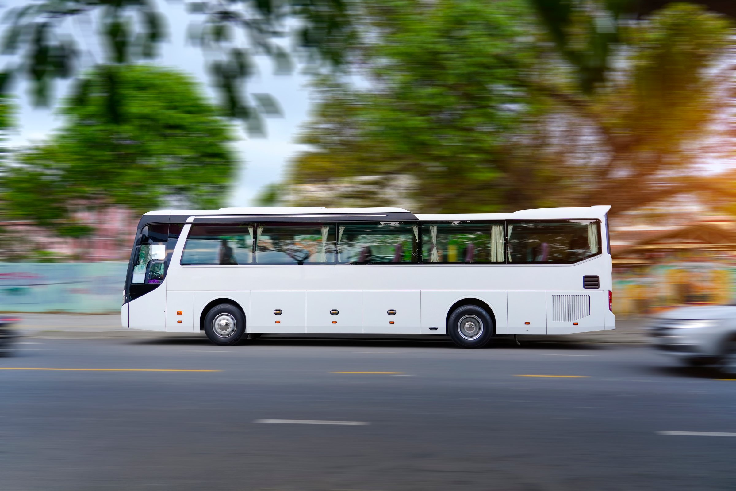 Bus on highway