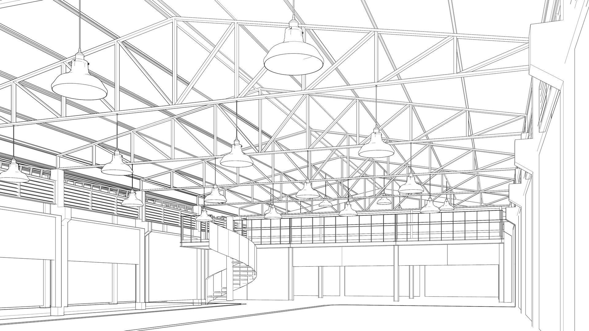 3D illustration of building structure