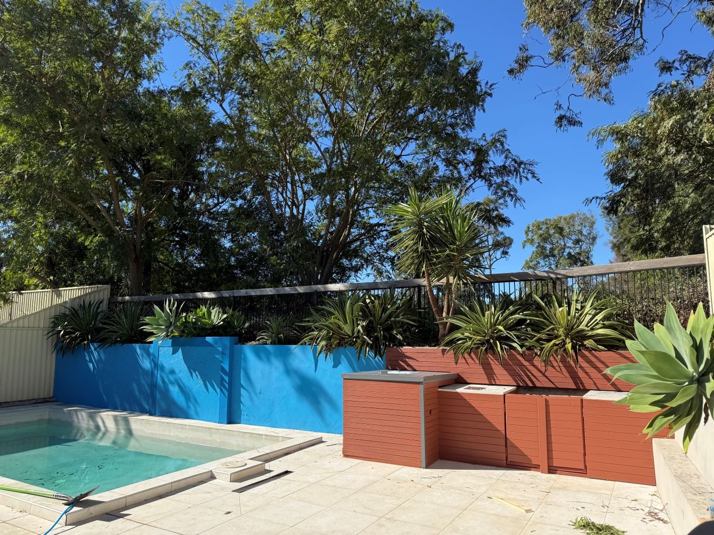 After pressure washing