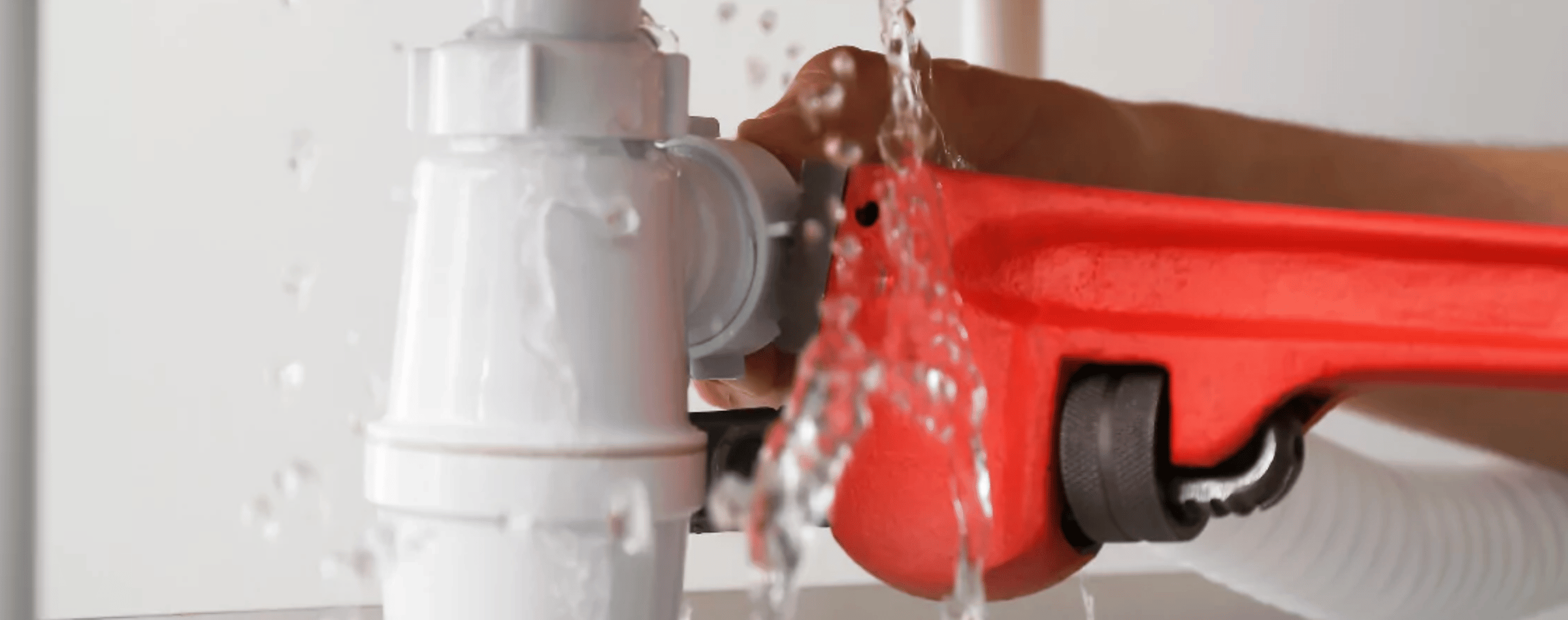 Emergency plumber at work