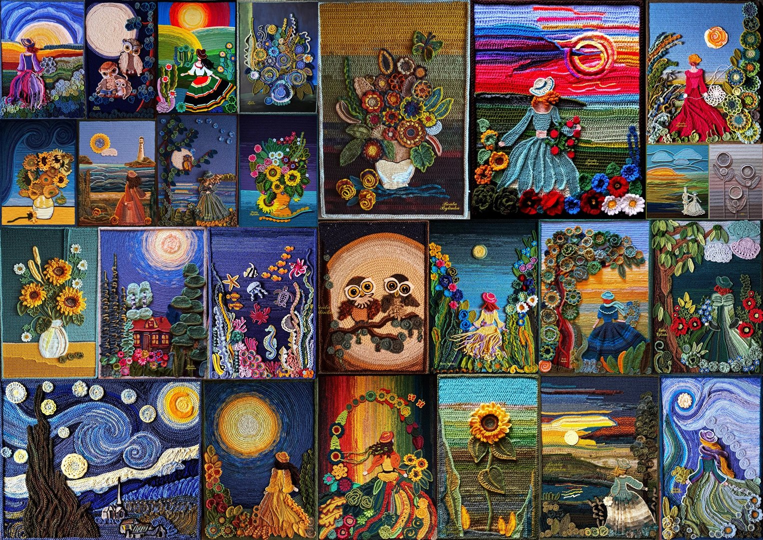 Beata Bylinka crochet artwork