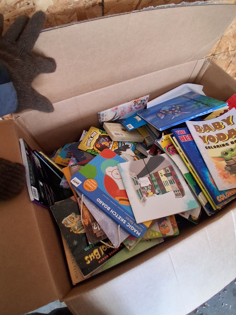 Donated items ready for reuse and recycling