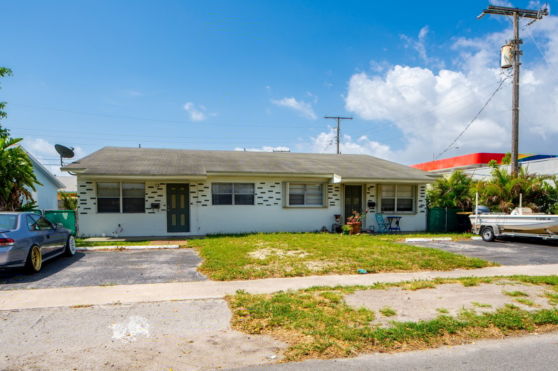 Dania Beach, FL, USA - April 26, 2021: Photo series of homes in Dania Beach Florida a subdivision of Broward County