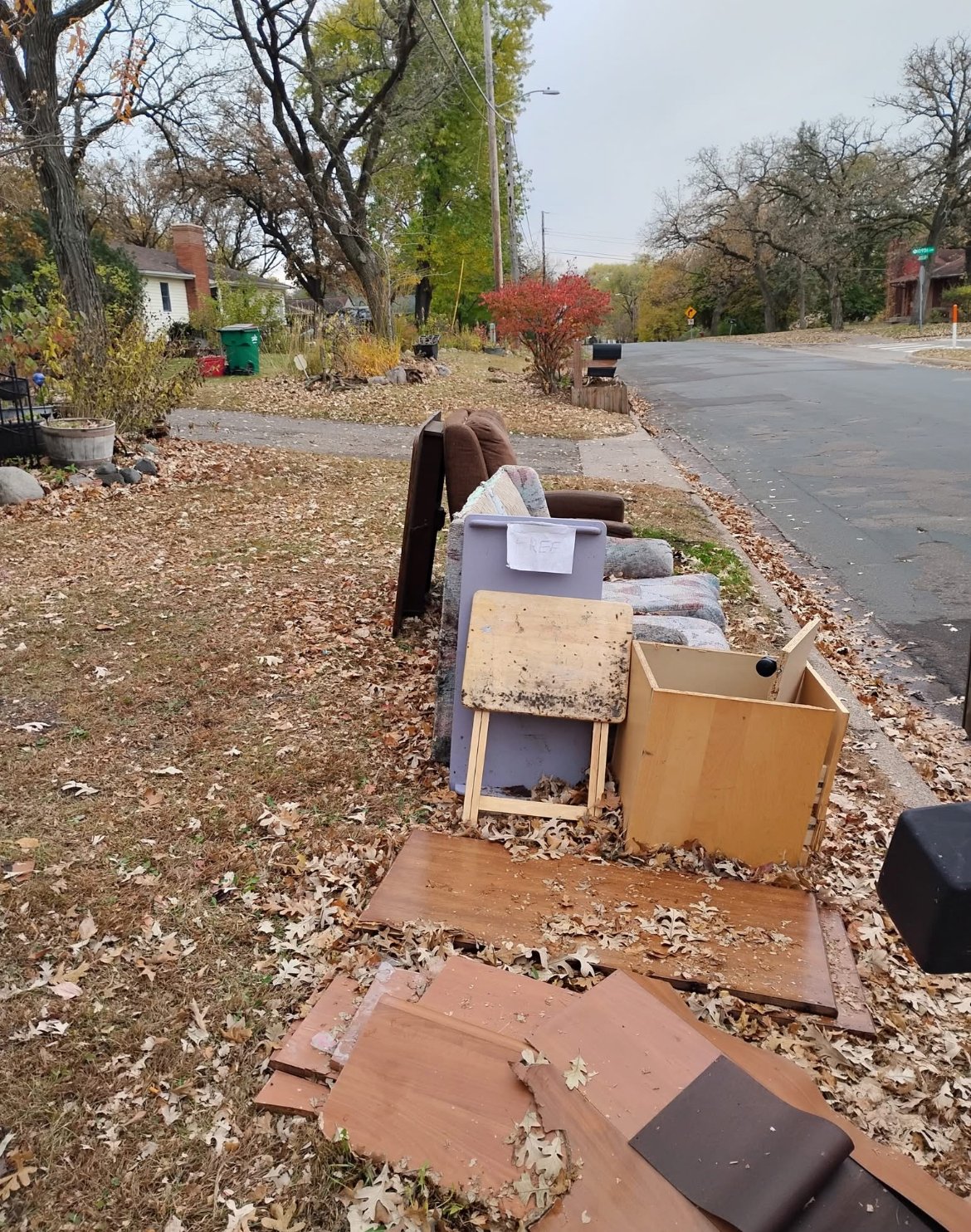 Junk removal in progress