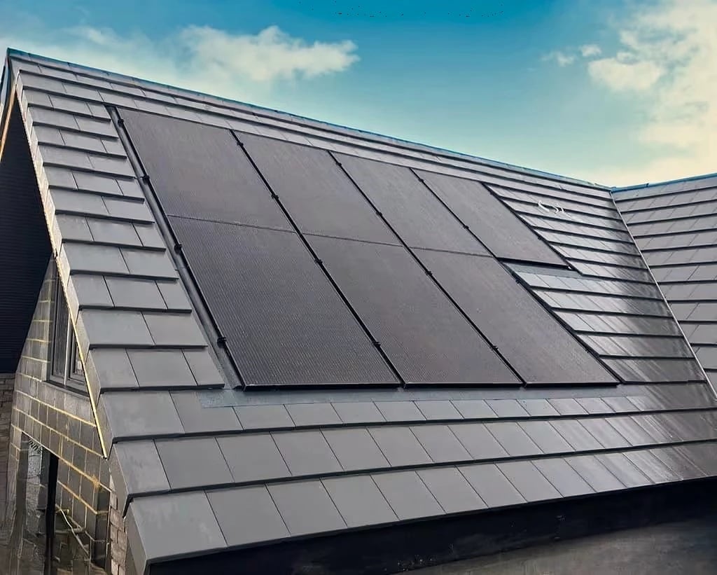 Solar panels on new build roof