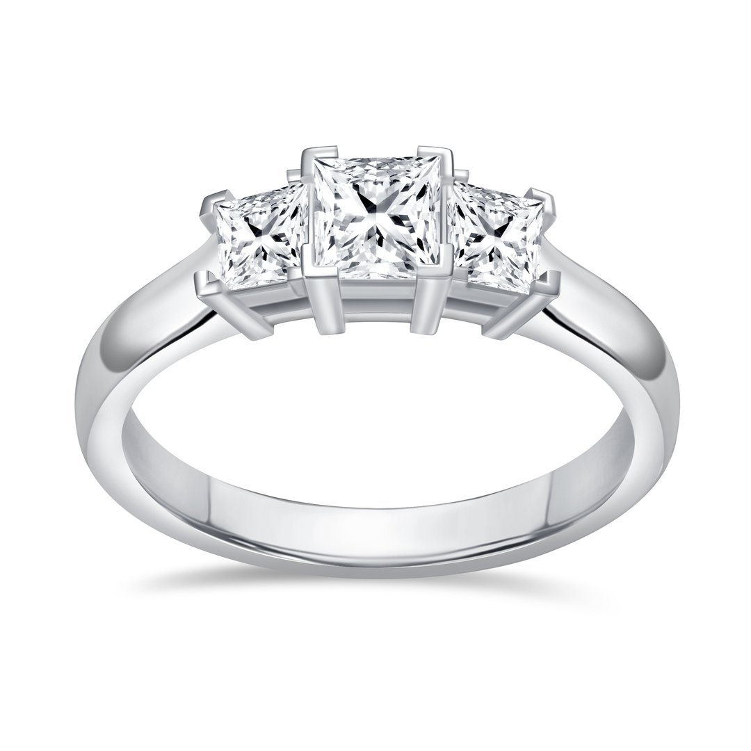 The Chicago - 1.0 CT Oval Diamond Engagement Ring in 14K White Gold