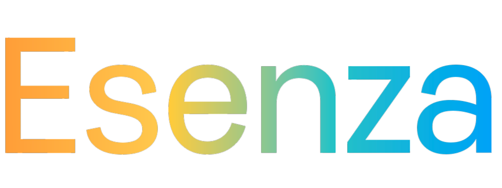 Logo Esenza amarillo azul transparente
