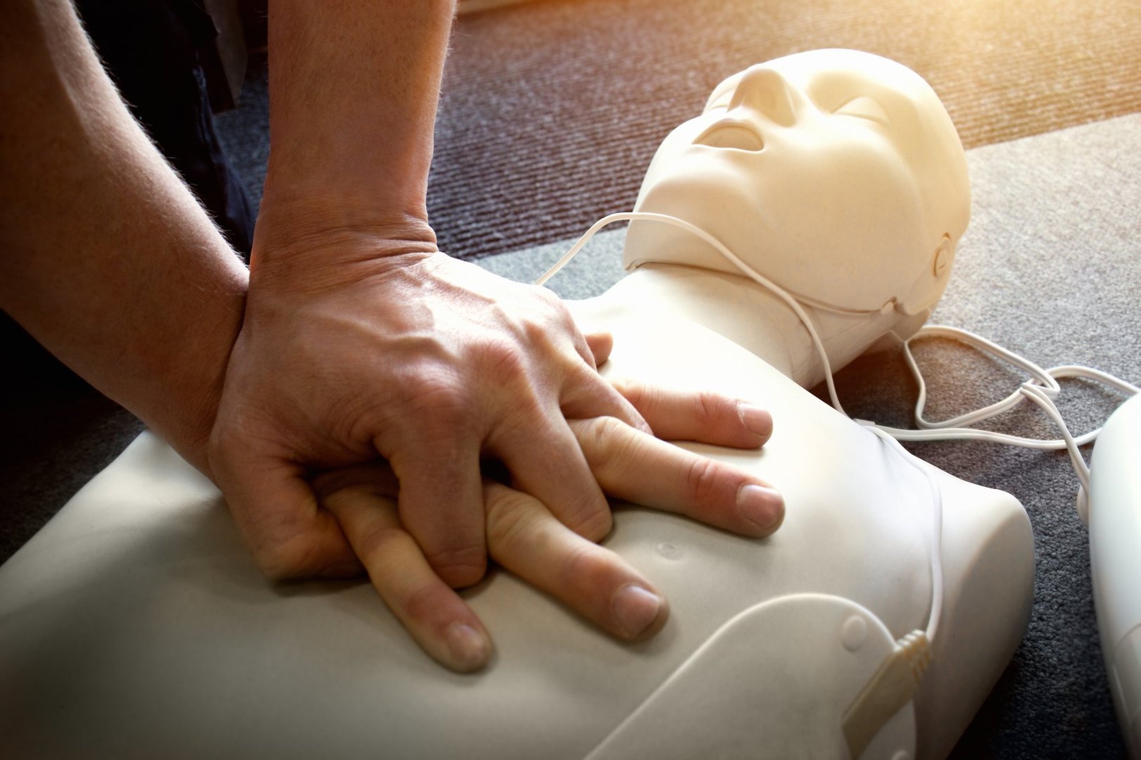 CPR first aid training demonstration