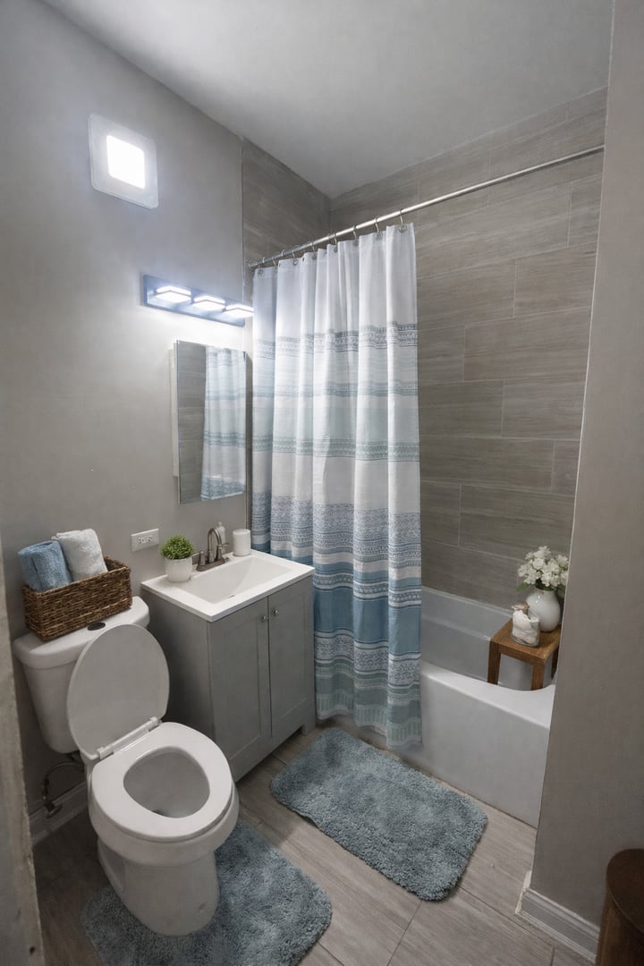 Cozy living room with neutral tones