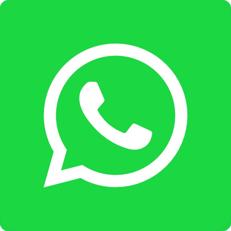 WhatsApp logo with a white phone icon inside a speech bubble on a green background.
