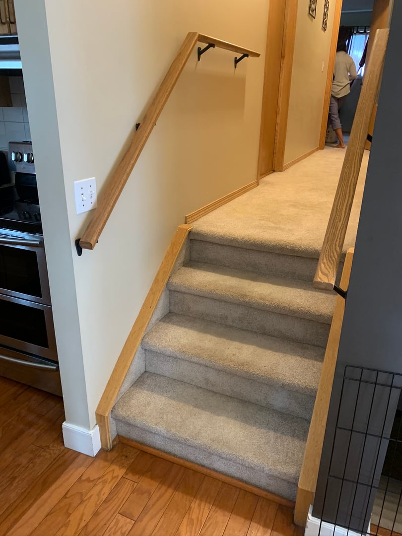 Custom interior handrail installation