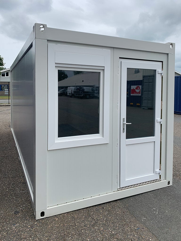 Flat pack container module structure