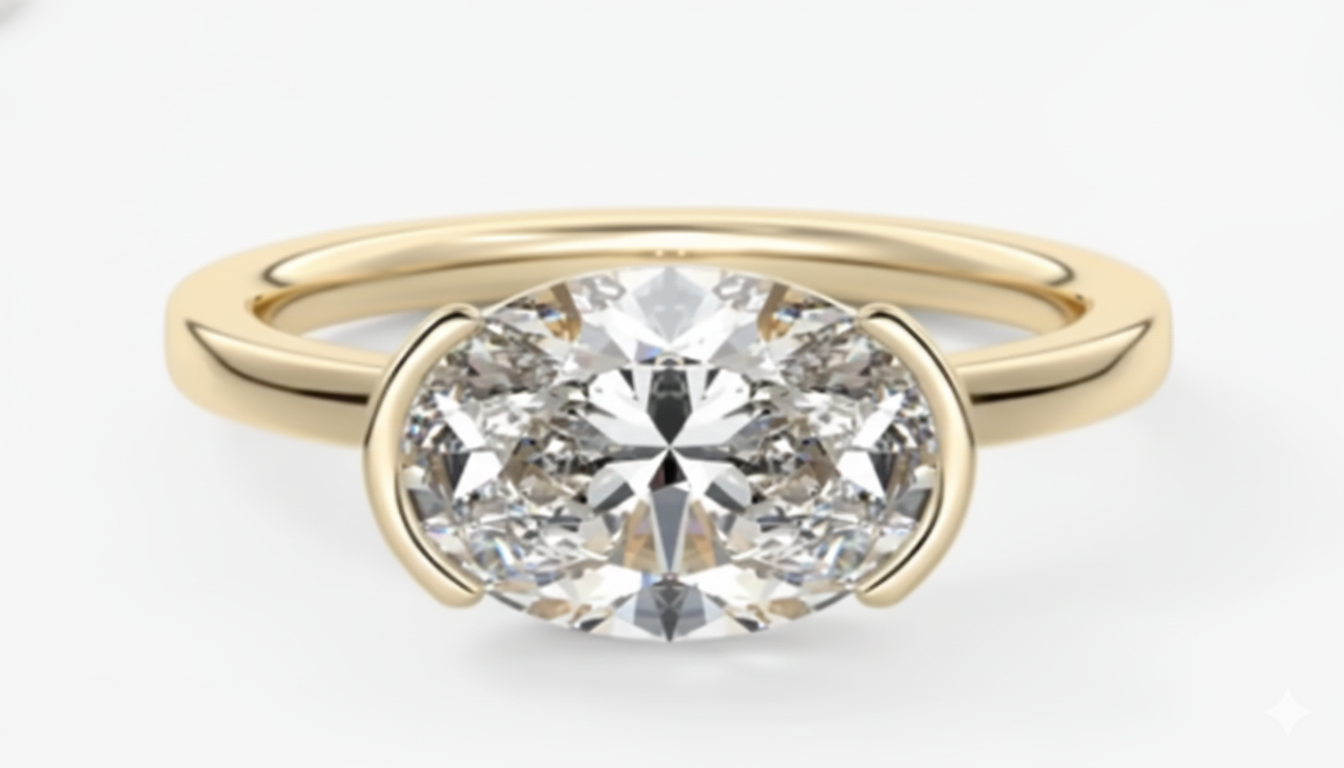 The Milan - Oval East-West Pinky Ring