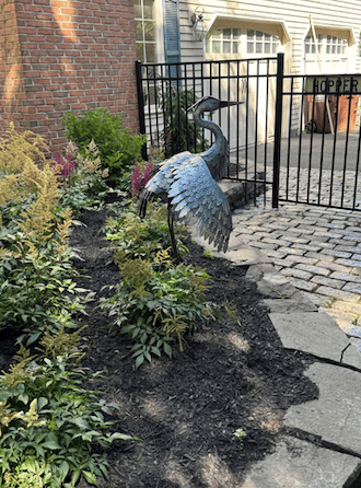 Path leading through a beautiful garden