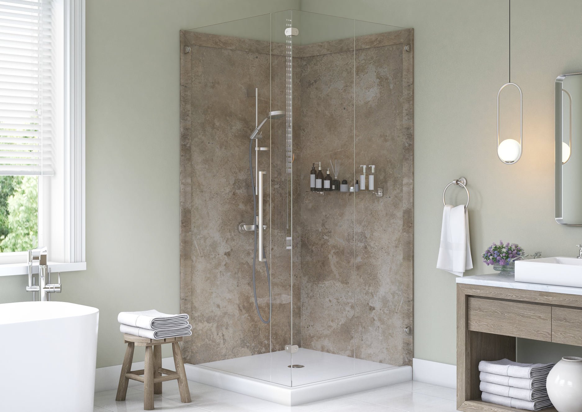 Spacious shower installation by Just Ask Home Improvement
