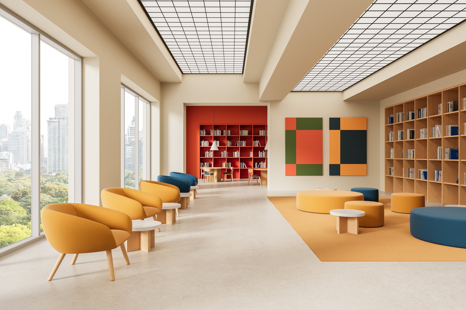 Public library interior