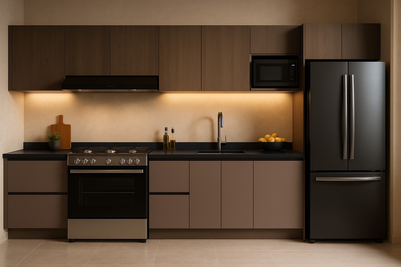 Cocina Gris y Nogal Parma IDERA