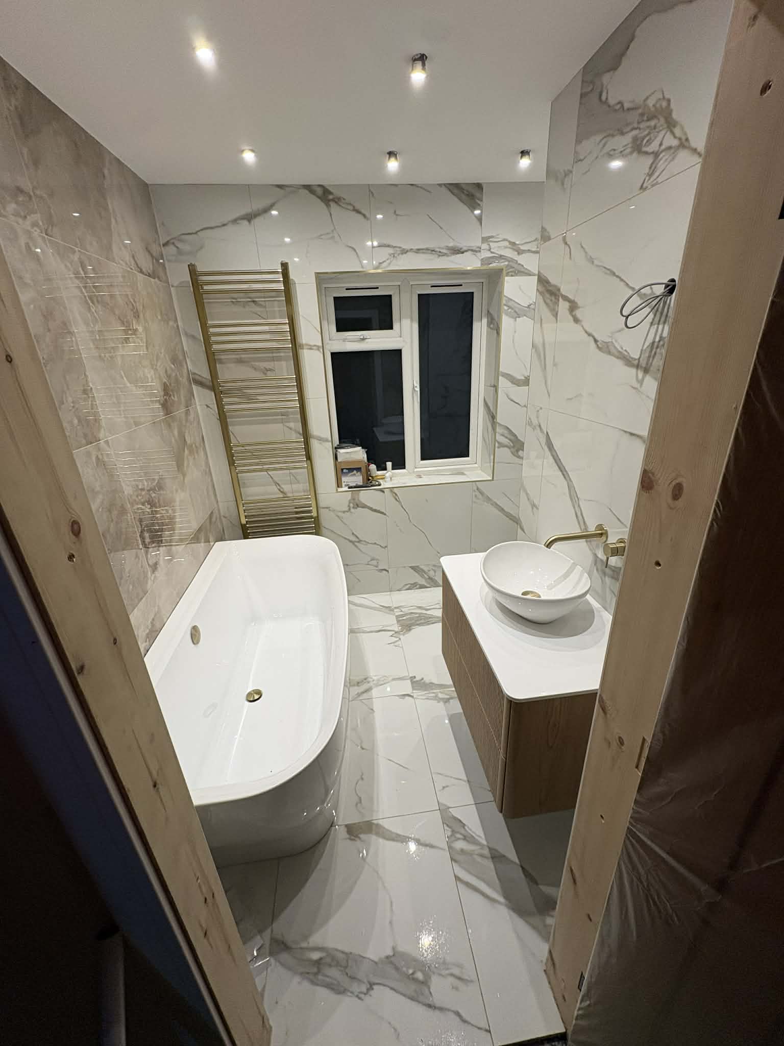 Construction professionals on site