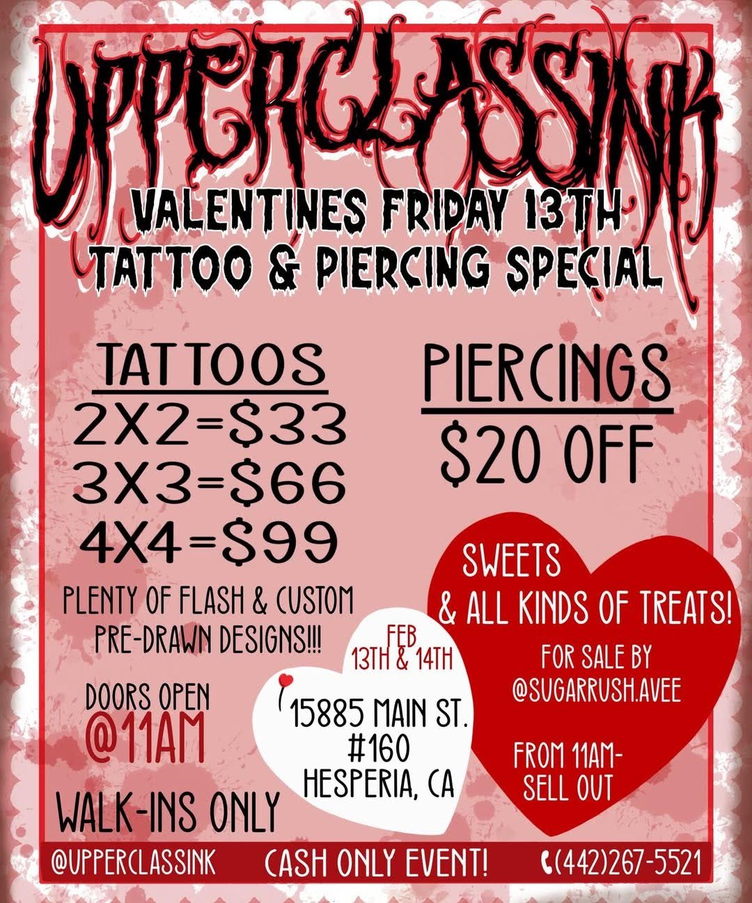 Valentine's Day Friday the 13th Flash Event