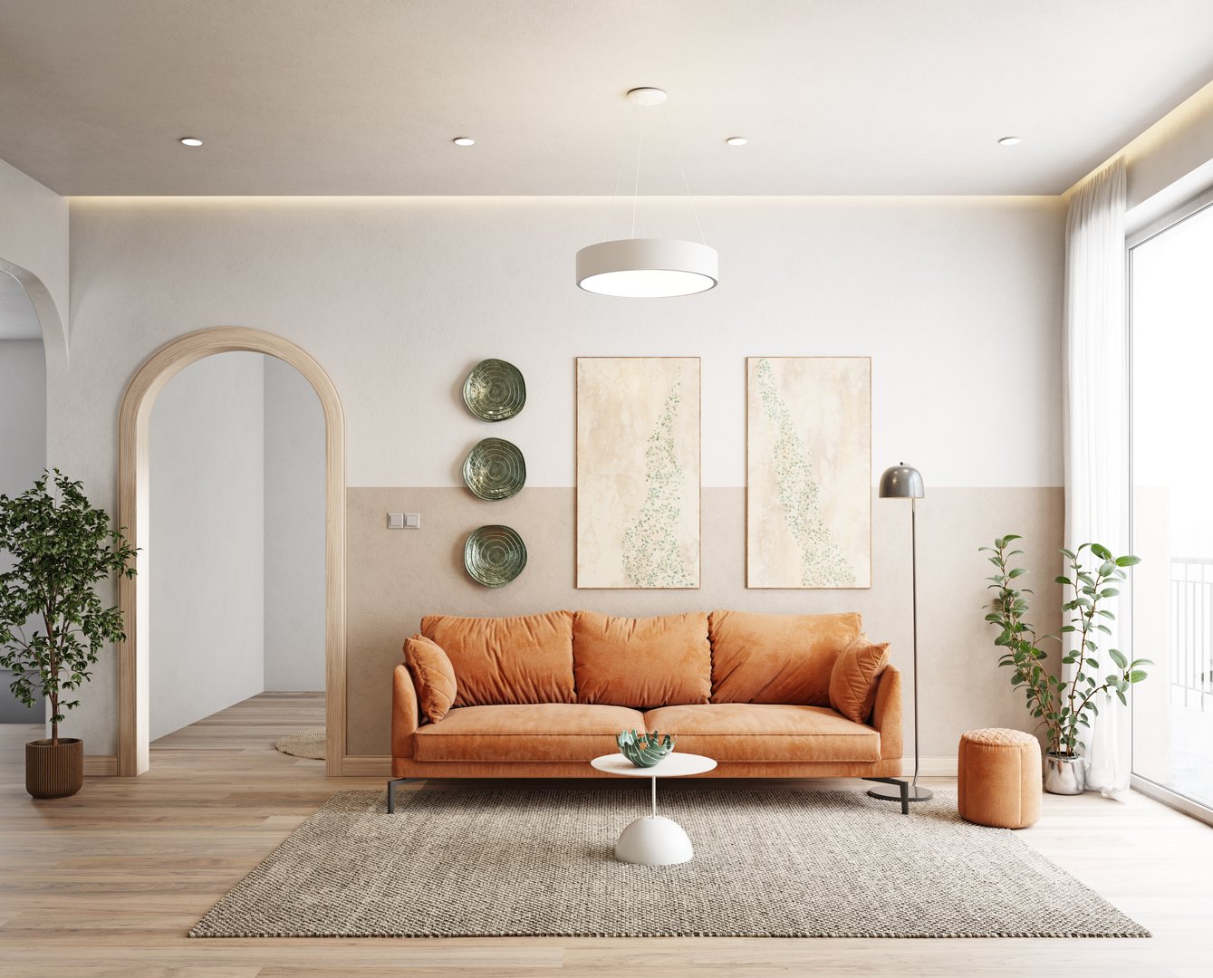 Contemporary Living Room Paint Color Design Blue Bell Newtown PA - Expert Interior Painting Montgomery County Professional Contractors