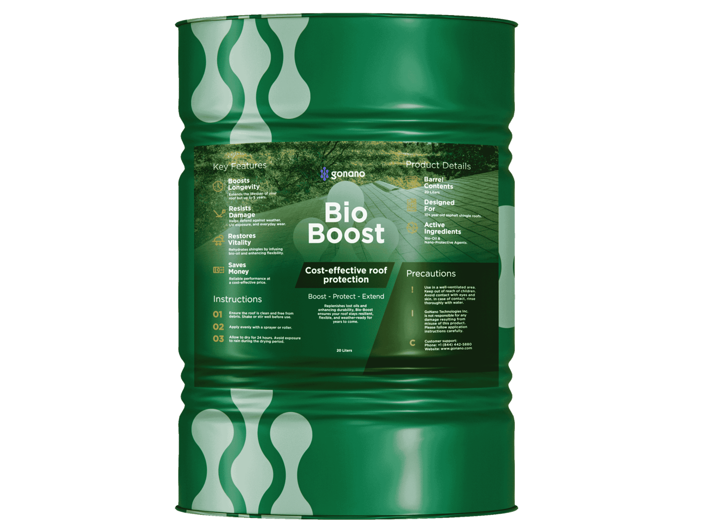 BIO-BOOST antimicrobial roof treatment Fraser Valley Chilliwack - prevents moss algae growth for 5 years