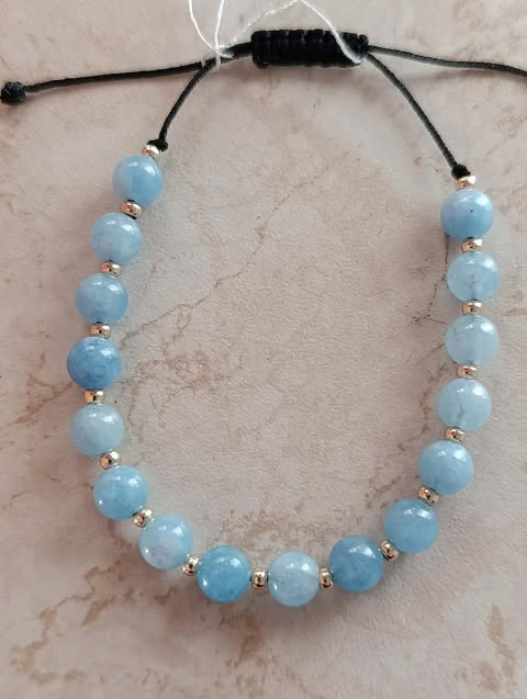 Bransoletka z akwamarynu