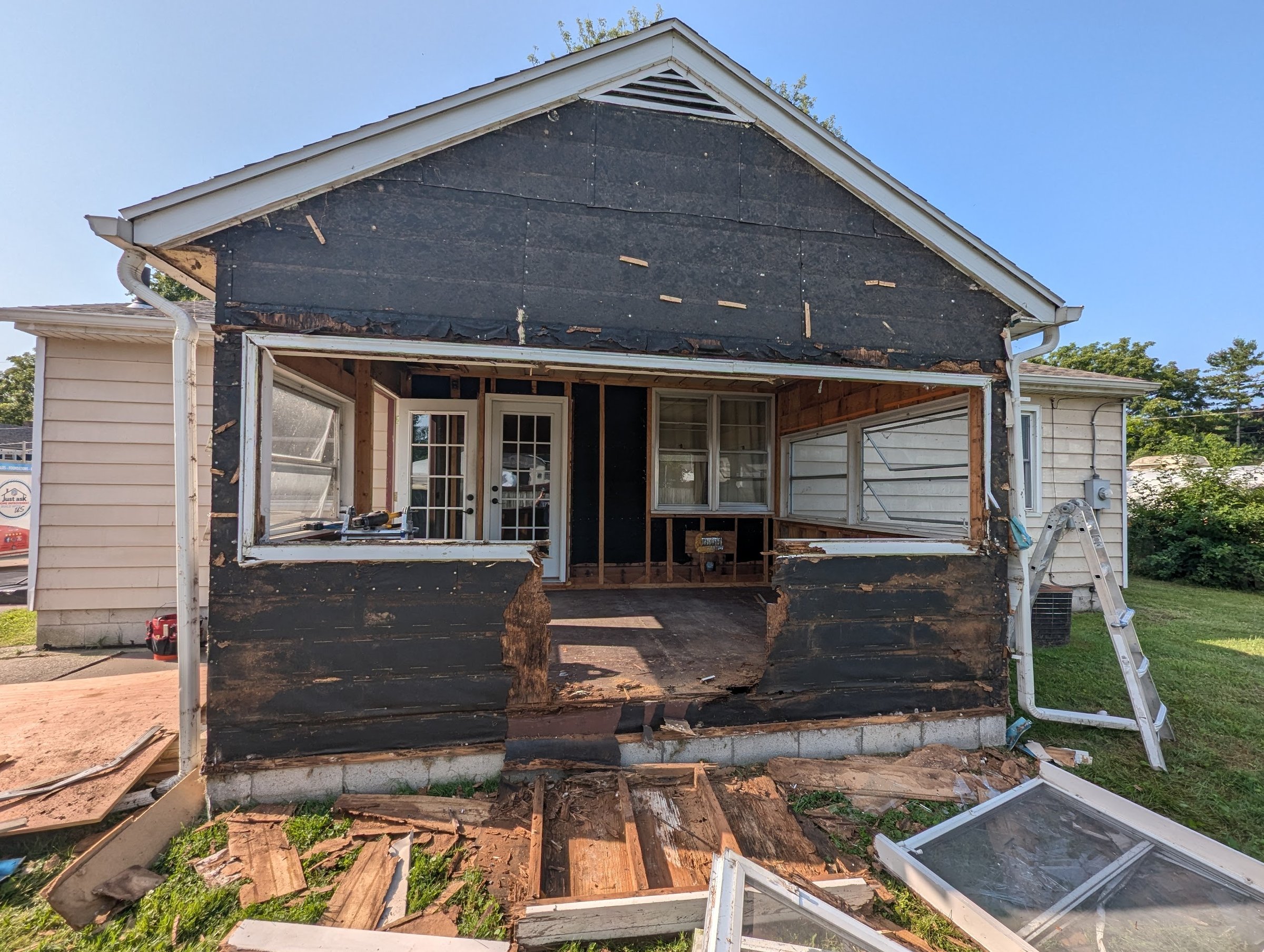 Crawl space structural framing repair completed