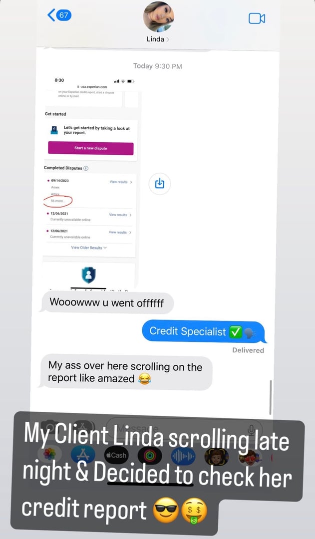 Client testimonial screenshot