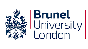 Brunel University London logo with a blue crest and text on a white background.