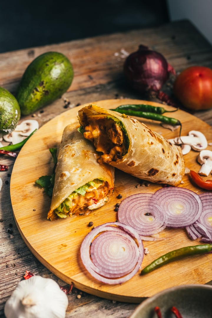 Styled food photography at restaurant