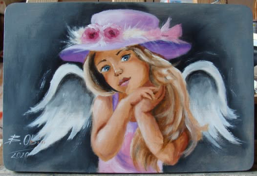 Aniołek w kapeluszu