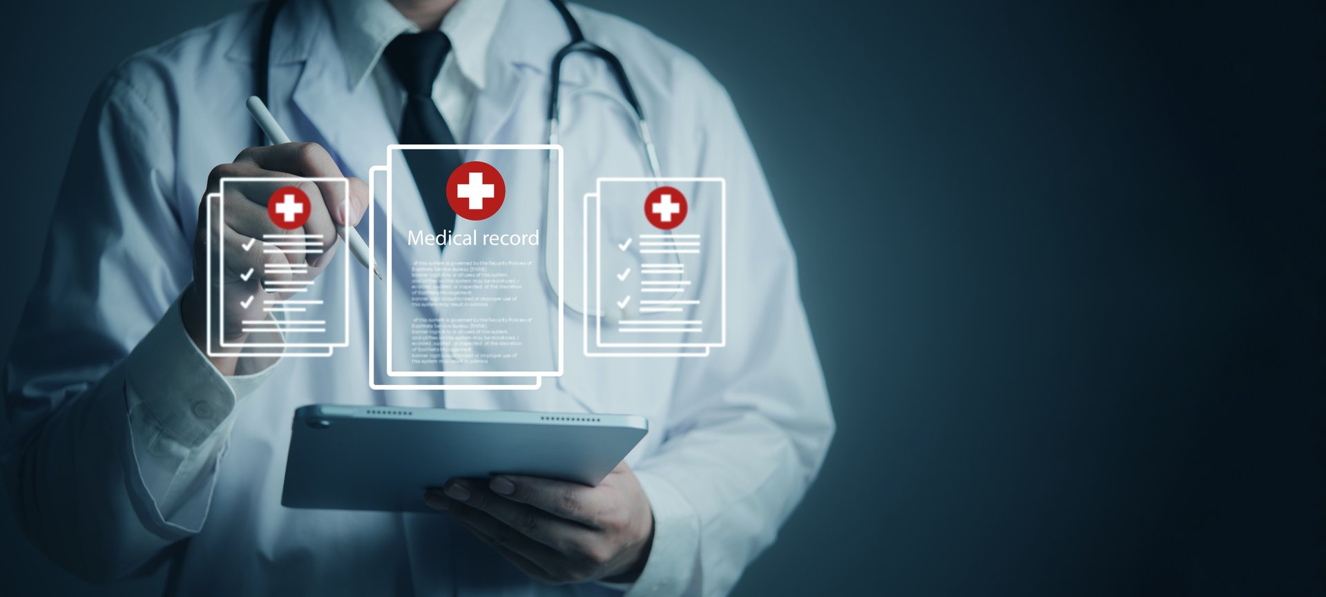 Doctor with medical technology