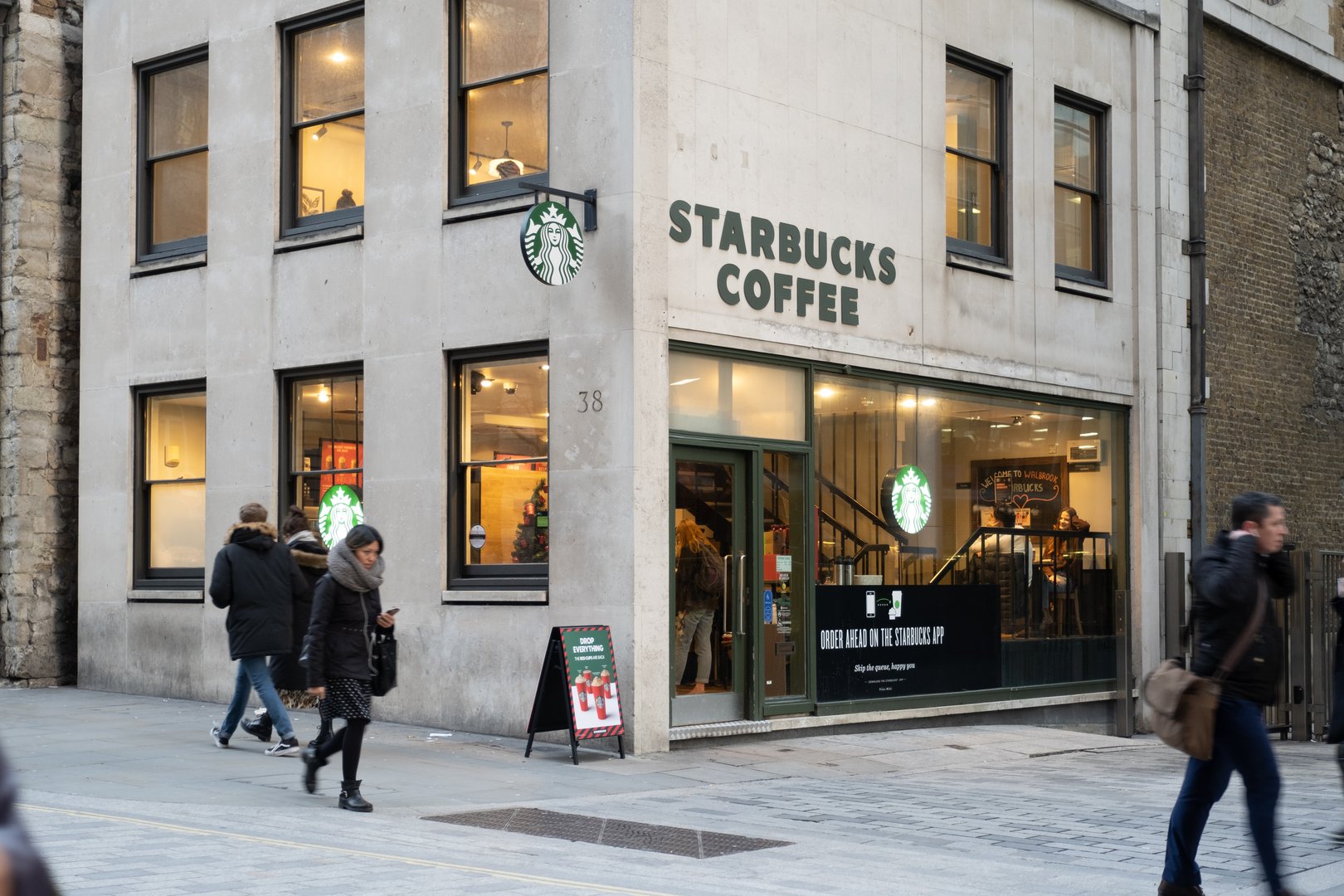 Starbucks employees receiving recognition
