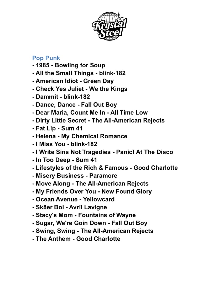 Set list page 7