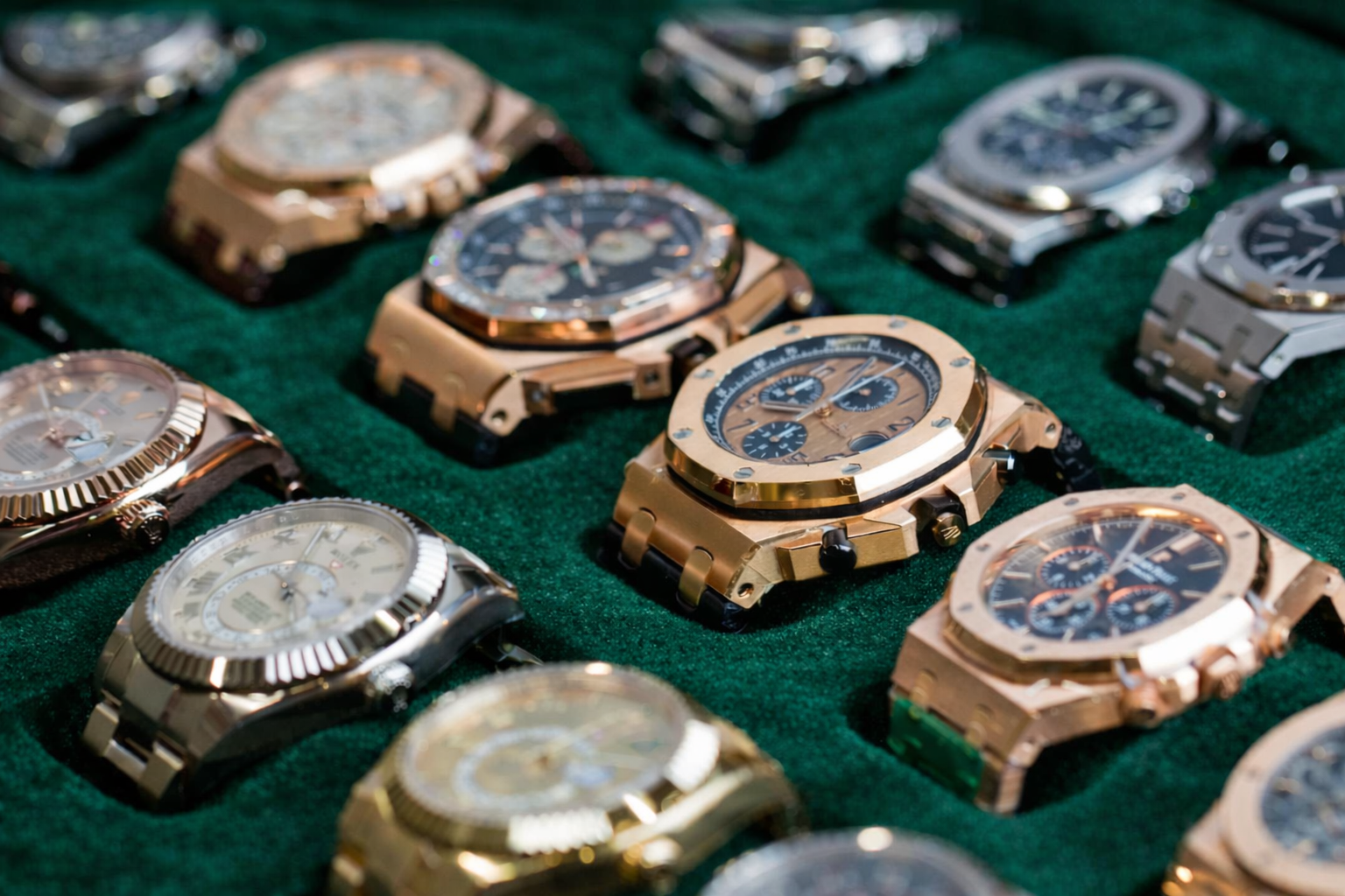 We Buy Swiss Watches luxury timepiece display