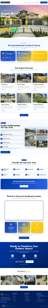 Block Paving Surrey website homepage