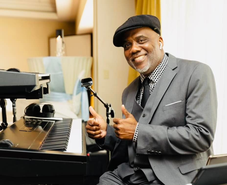 Dr. Jeremiah Fleming at the piano