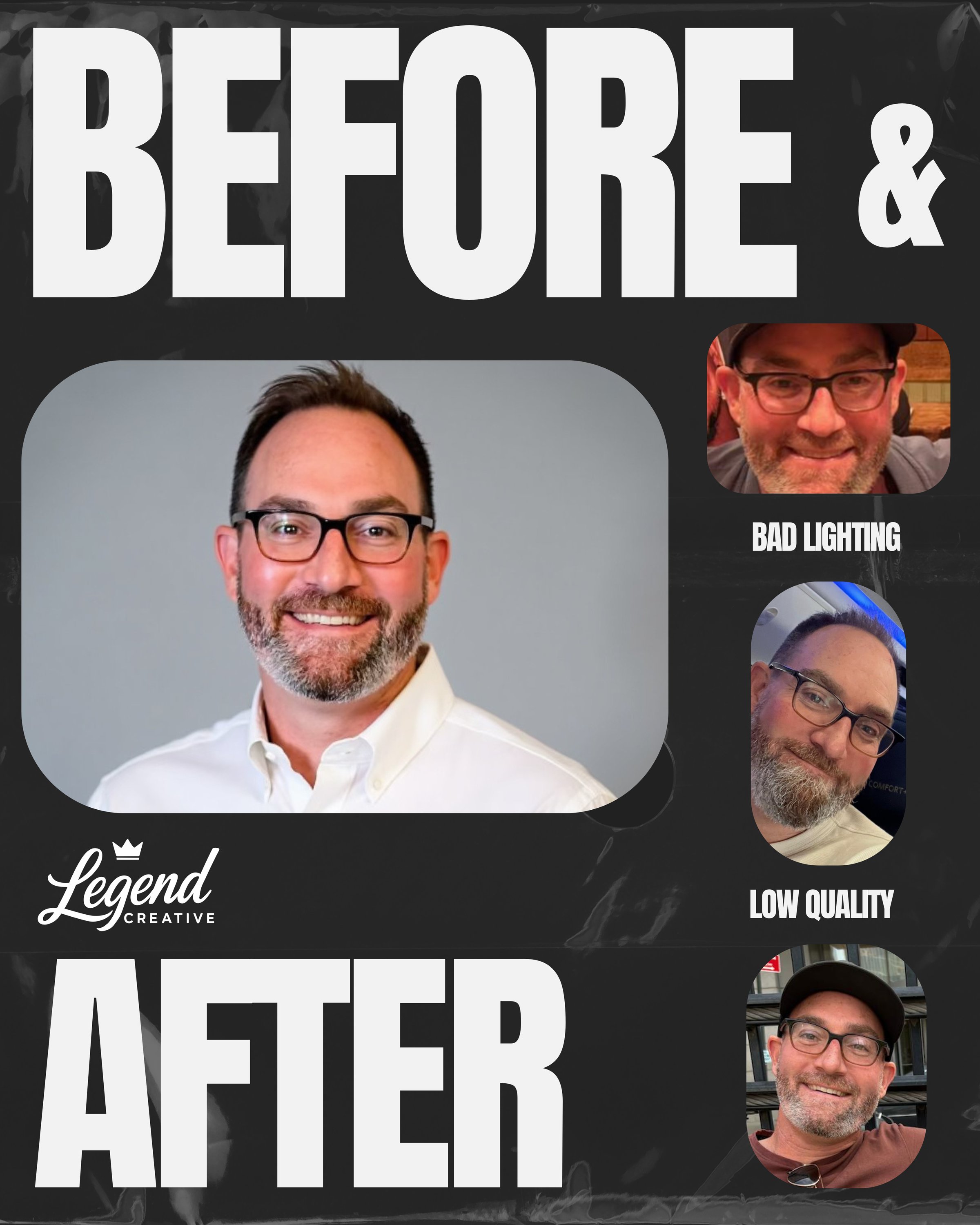 JR Professional Headshot Transformation