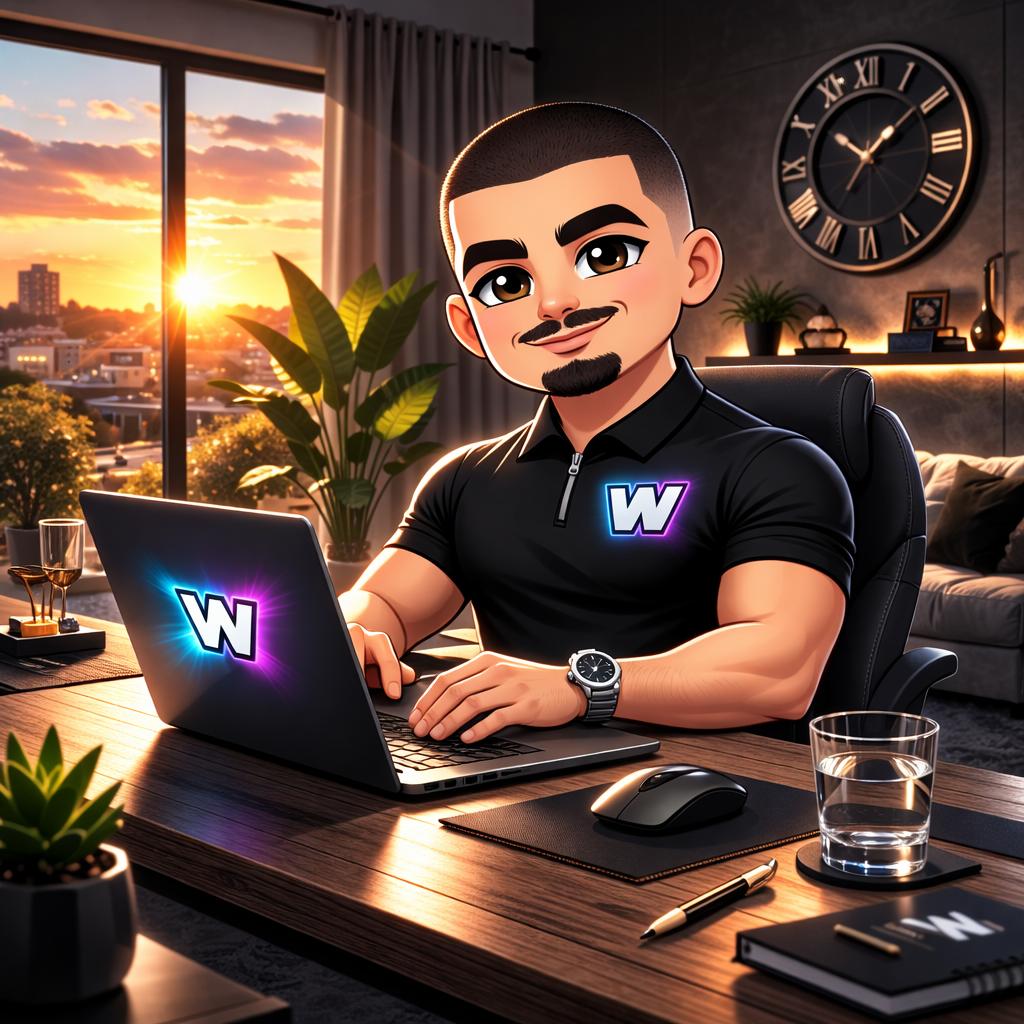 Ondernemer werkt op laptop