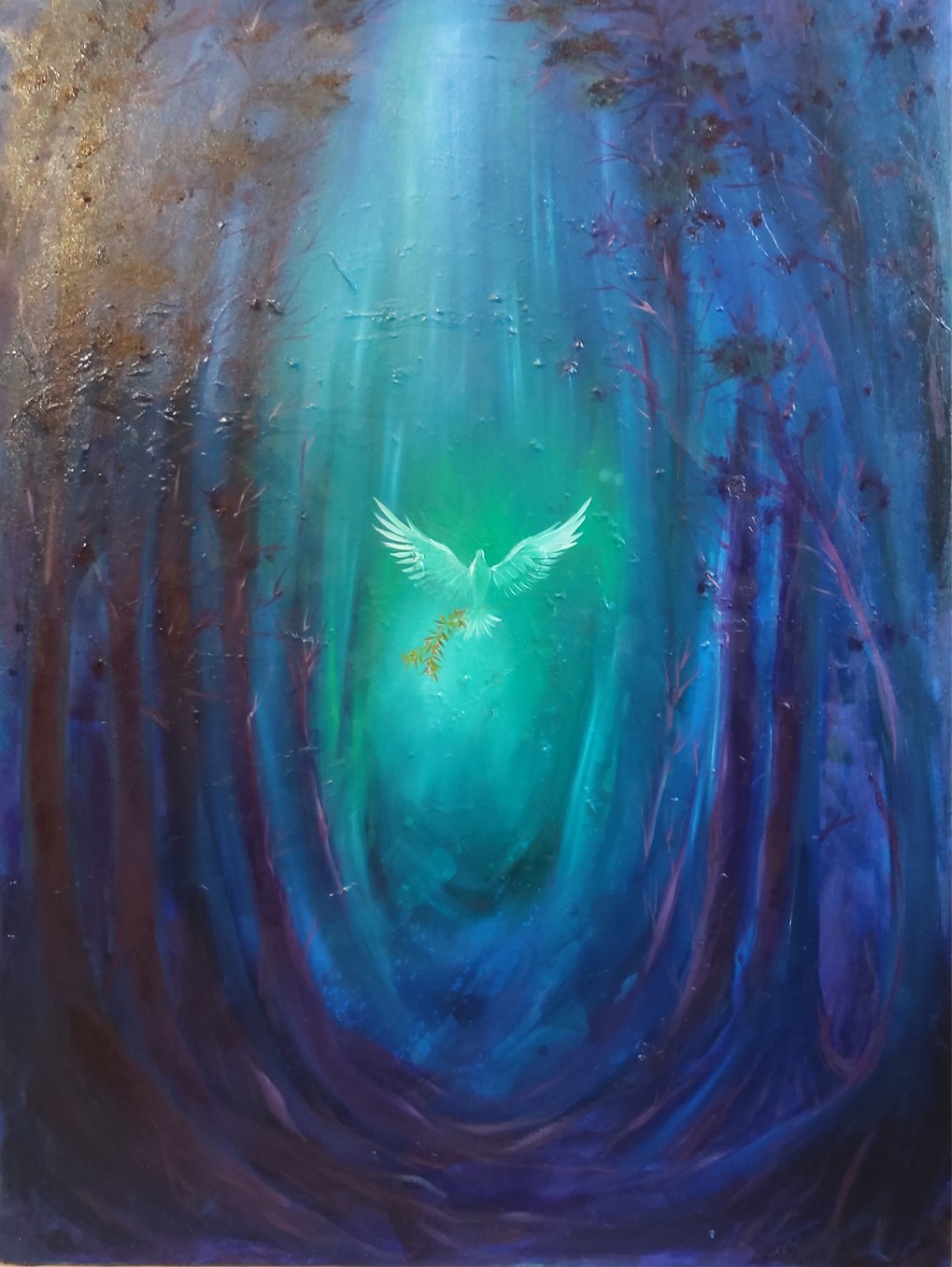 ترکیبی از هنر سنتی و معاصر با استفاده از تکنیک‌های مختلف