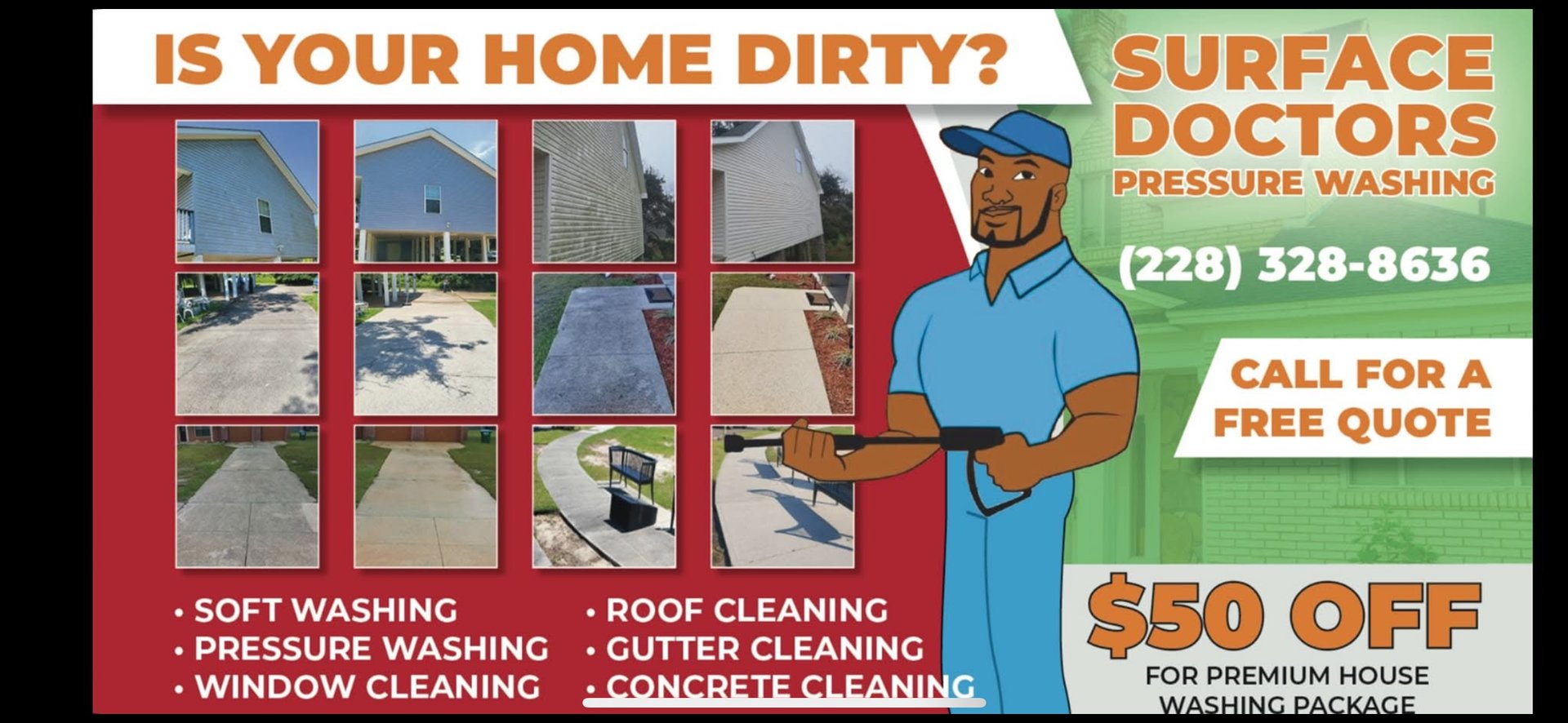 Professional pressure washing project