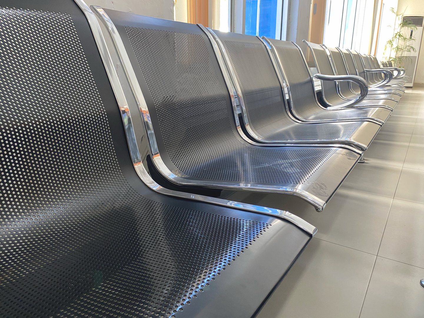 waiting room chairs in line at the office