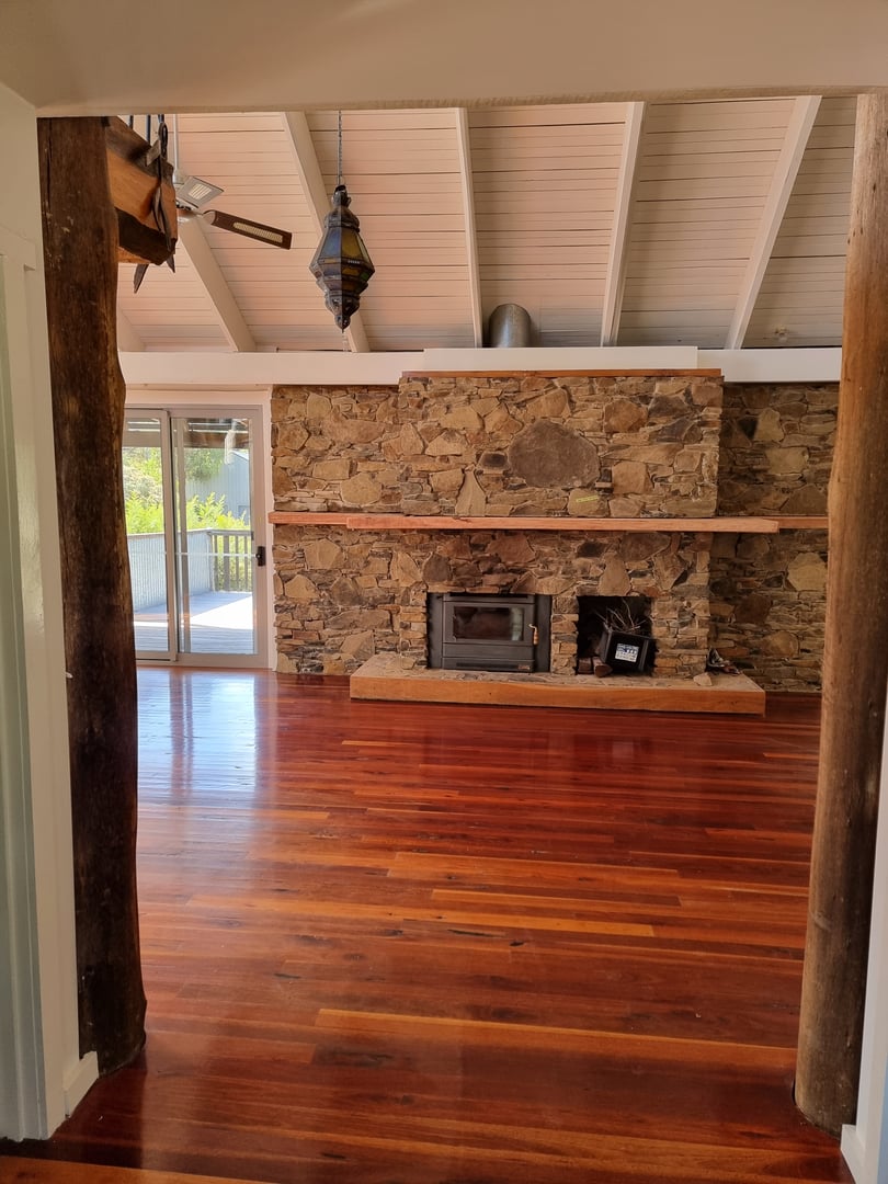 Quality Painting Group cozy family room transformation project - completed interior painting work