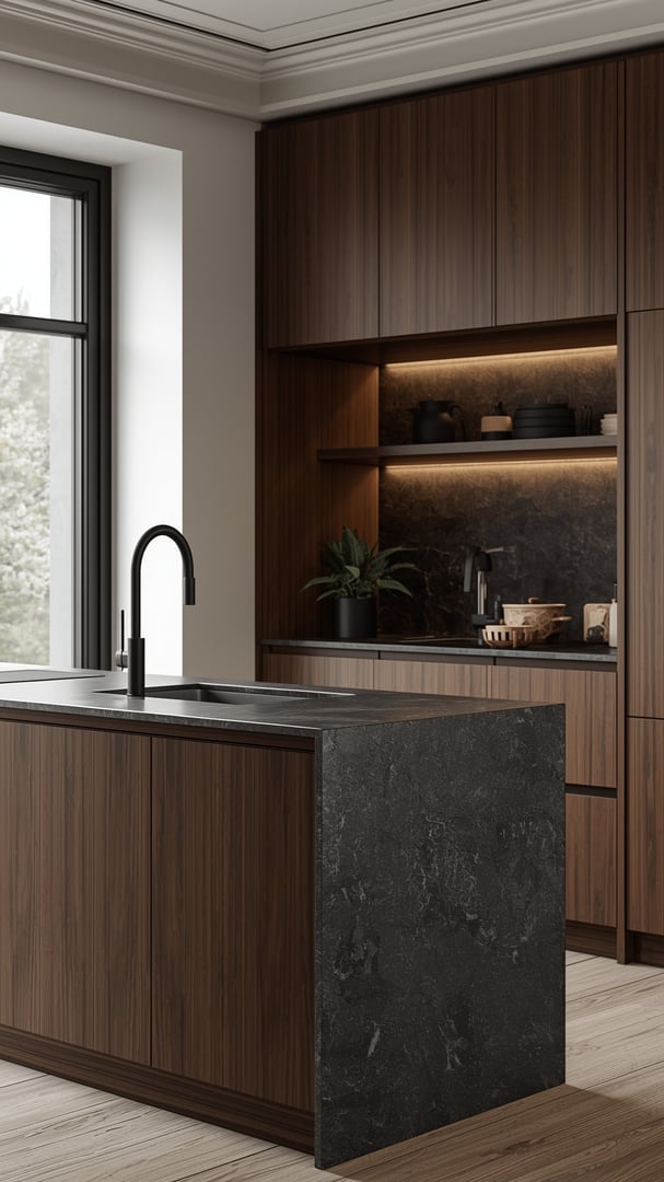 Moderne kjøkkendesign med elegante detaljer