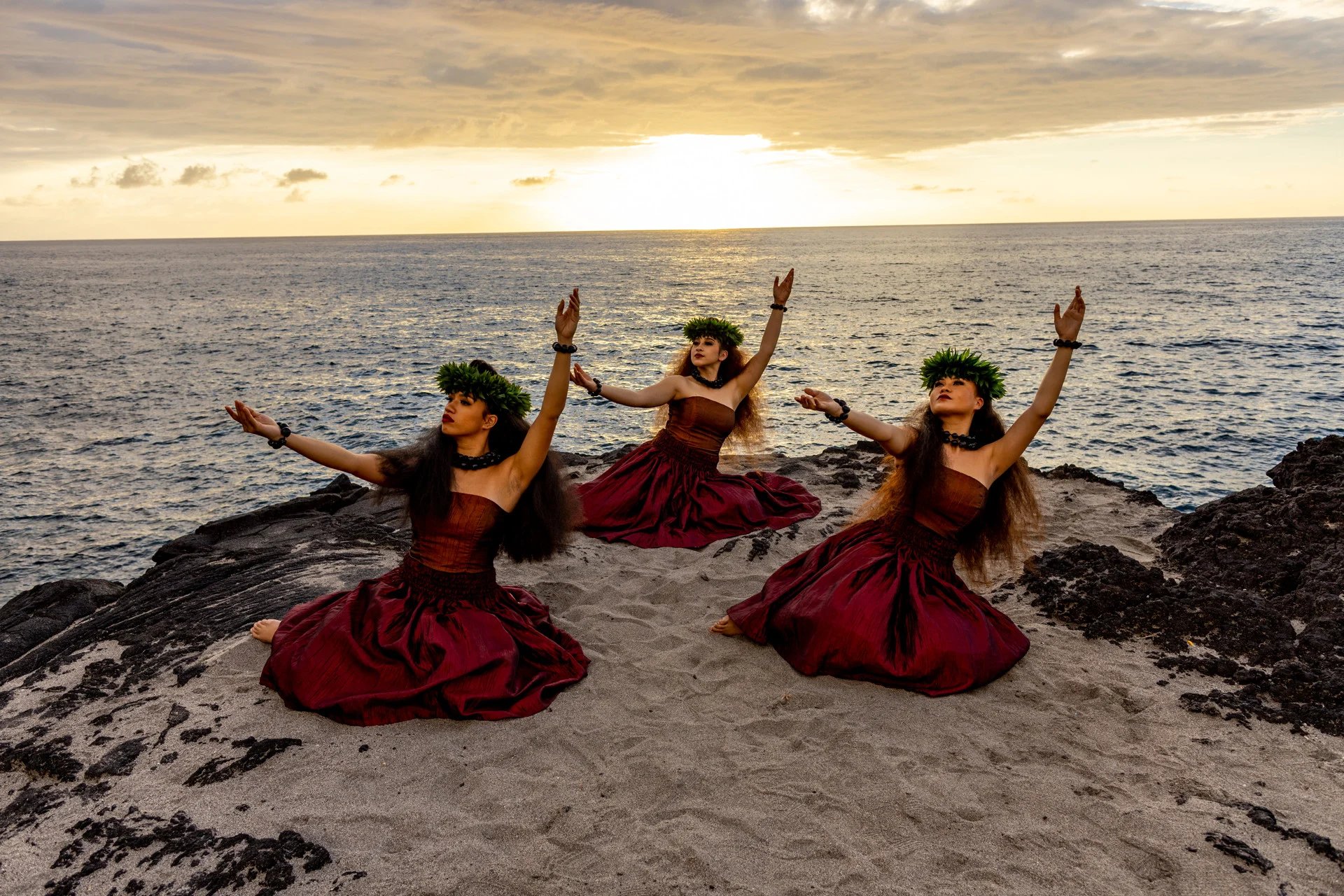 Feast & Fire Luau oceanfront performance