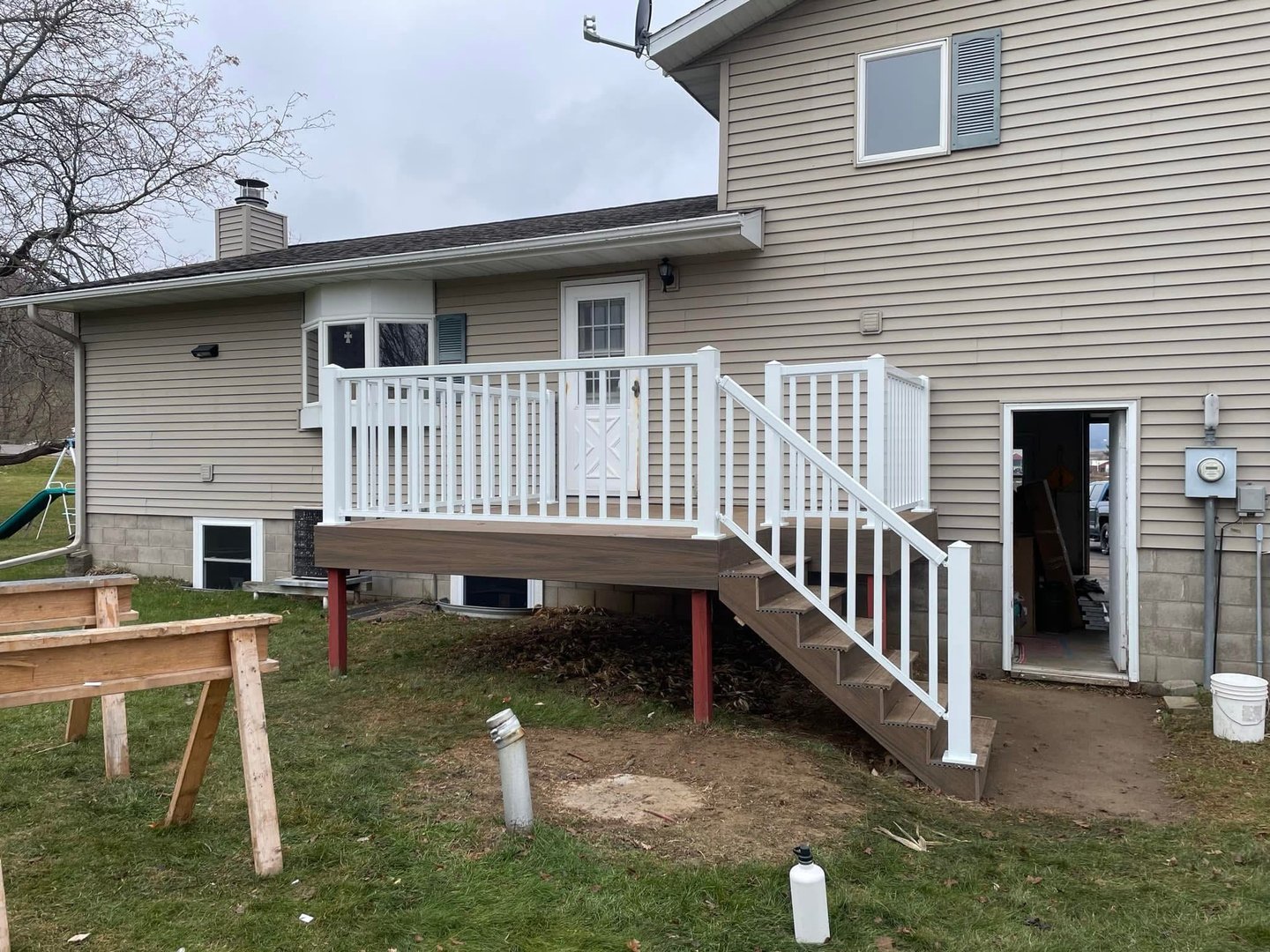 Backyard Deck After by Sendelbach Builders