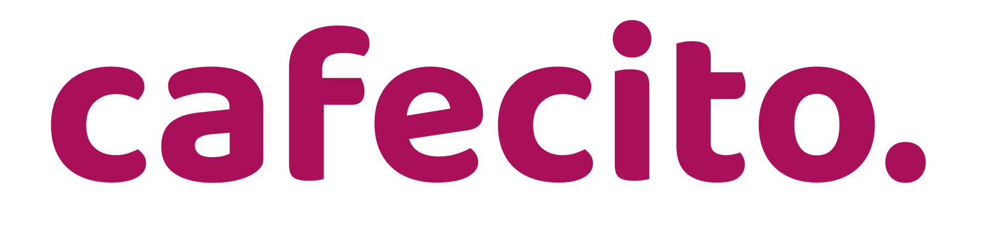 The word "cafecito" in bold red lowercase letters with a period at the end, on a transparent background.