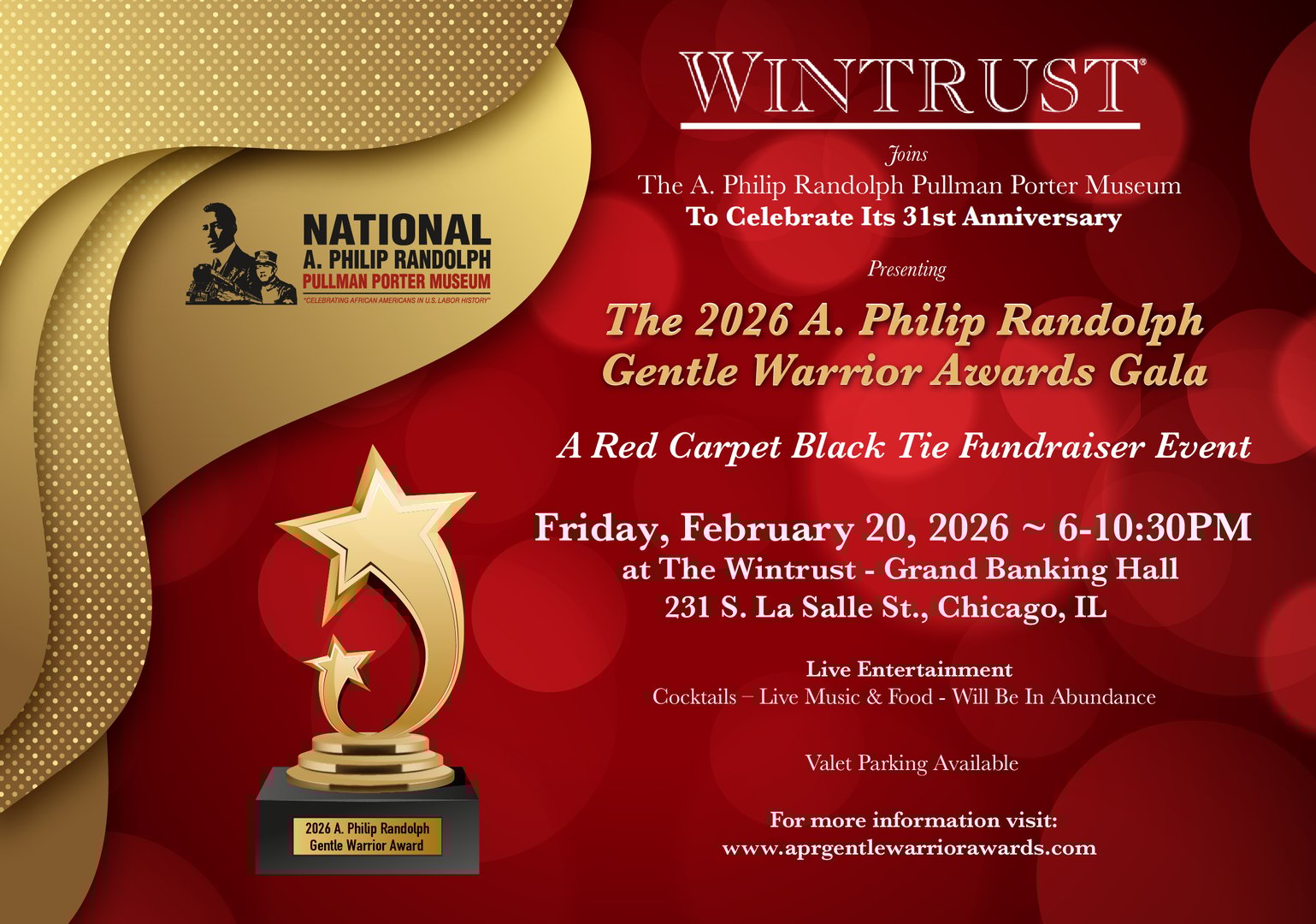 Pullman 31st Gentle Warriors Awards event flyer